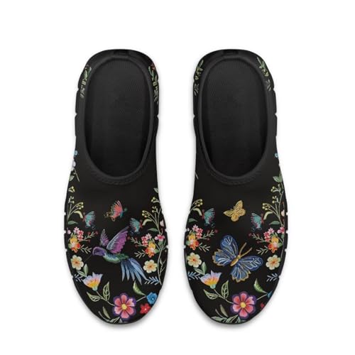 Flowers Print Mesh Shoes for Women Breathable Non-Slip Casual Loafers Fashion Running Hikking Sneaker for Outdoor3