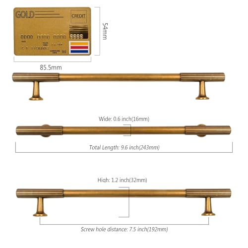 Amerdeco 10 Pack Antique Brass Cabinet Pulls 7.5" by Amerdeco - Used condition - Image 2