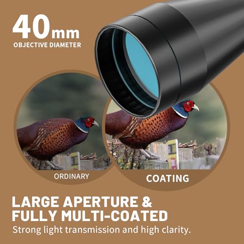 Rifle Scope with Picatinny Rail Mount and Covers for Hunting - Image 4