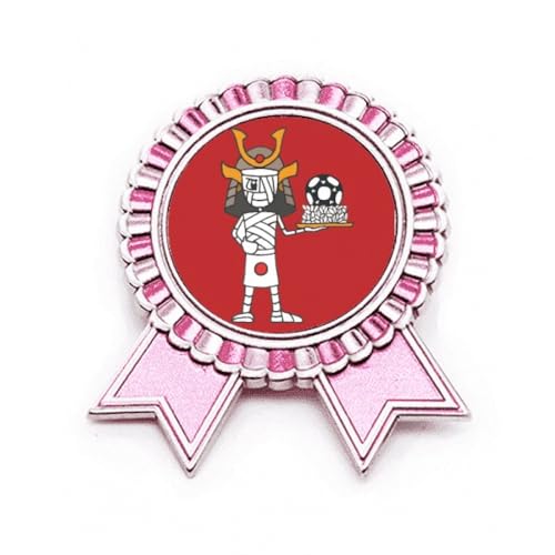 Broche Shogun Football Japonais Rose Winner Award Medal Métal M Accessoire Sport