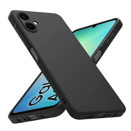 WOOZ Case for Samsung Galaxy A06 4G Phone Case Shockproof Bumper Liquid Silicone Case with Microfiber Lining Black