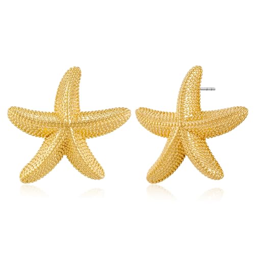 Boucles d'oreilles étoile de mer, boucles d'oreilles en forme d'étoile, Boucles D'oreilles Coquillage, boucles d'oreilles de plage, Cadeaux de bijoux appropriés pour...