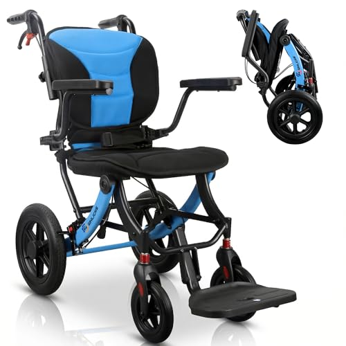 WHLICKS Ergonomic All-Terrain Travel Wheelchair