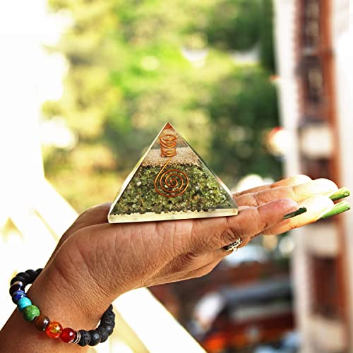 Image of Peridot Pyramid | 2-Inch | Natural Peridot Crystal Pyramid for Abundance, Emotional Healing, and Positive Energy|Perfect for Meditation and Dcor