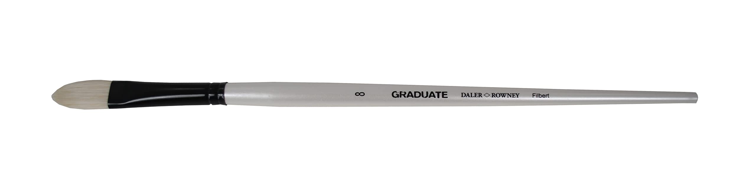 Daler-Rowney Graduate Oil Brush, Natural Hog Bristle, Long Handle, Filbert, 8