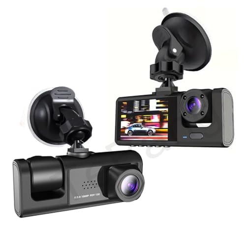 Dash Cam 1080P et radar de recul voiture avec 3 caméras et vision nocturne IR