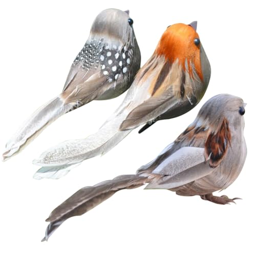 Angoily 3pcs Artificial Feathered Birds: Christmas...
