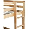 PVWIIK Bunk Bed Twin Over Twin/Solid Wood Bunk Bed Frame with Ladder & Safety Guard Rails,Space Saving Design/No Box Spring Needed, Natural
