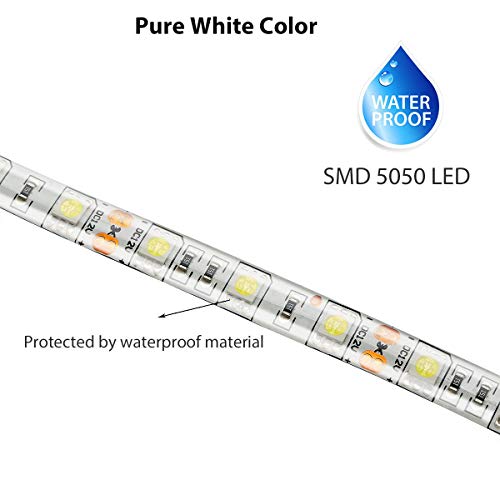 Battery Powered Led Strip Lights，Geekeep Waterproof Flexible Led Light Strips Smd 5050 Led Ribbon Light Mood Light (2M/6.56Ft, Cool White)… #TOP4