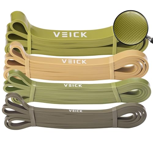 Image of VEICK Pull Up Resistance Bands Set, Heavy Stretch Workout Bands, Fitness Assistance Bands for Men Women, Portable Exercise Equipment for Home Gym Office Travel