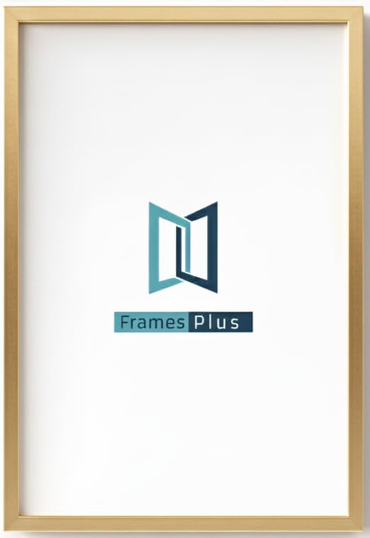 30 x 45cm Picture Frame (300 x 450mm) 30mm Profile, Wall Mounted Shatterproof Styrene Front, Portrait or Landscape Display for Posters Photos Prints Art, Gold