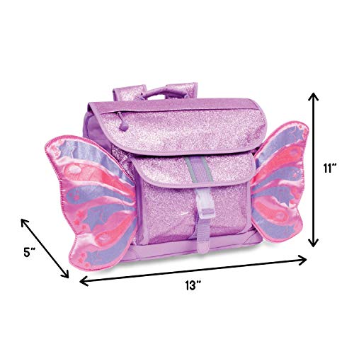 Bixbee Kids Backpack, Water Resistant Backpack For Girls & Boys With Pockets, Durable Zippers & Easy Carry Design - Perfect Size Children's Bookbag For School And Travel In Sparkalicious Purple #TOP3