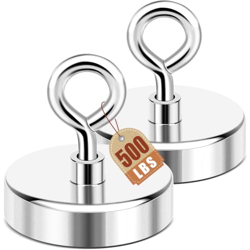 Image of DIYMAG Fishing Magnet, 2.36 Inches Large Strong Magnets for Lifting 2 Pack