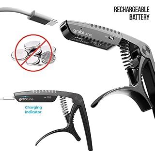 SHUIYUE GT-100 2-en-1 Guitare multifonctionnelle Capo Tuner en Alliage de Zinc Batterie Rechargeable intégrée RGB LED… - Les Beatles, Paul McCartney, John Lennon, RIngo Starr, George Harrison SHUIYUE GT-100 2-en-1 Guitare multifonctionnelle Capo Tuner en Alliage de Zinc Batterie Rechargeable intégrée RGB LED… – Image 3