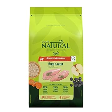Guabi Natural - Ração Cães Adultos Light Médio e Grande Peru e Aveia 12kg