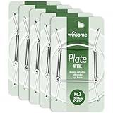 Invisible Plate Hangers for Wall | Decorative Dish Display Holders Hanging Wires Spring Hook Holder Fit to Hang on Wall (White, for Plate Size 14 - 19 cm - Pack of 5)