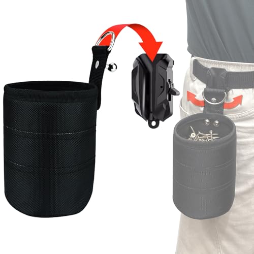 MAGGHEVI Nail & Screw Pouch with Belt Clip, Tools Organizer Pouch Bag with Snap Spring Closure for Men, Electrician, Carpenter, HVAC Tech, Technician, Handy Man, Plumber and Contractor