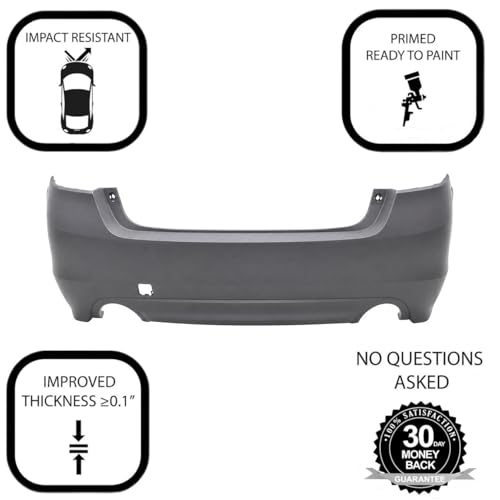 Image of FitParts Compatible with Subaru Legacy 2015-2017 Rear Bumper Cover | Primed, Ready to Paint, OEM 57704AL10B, SU1100174
