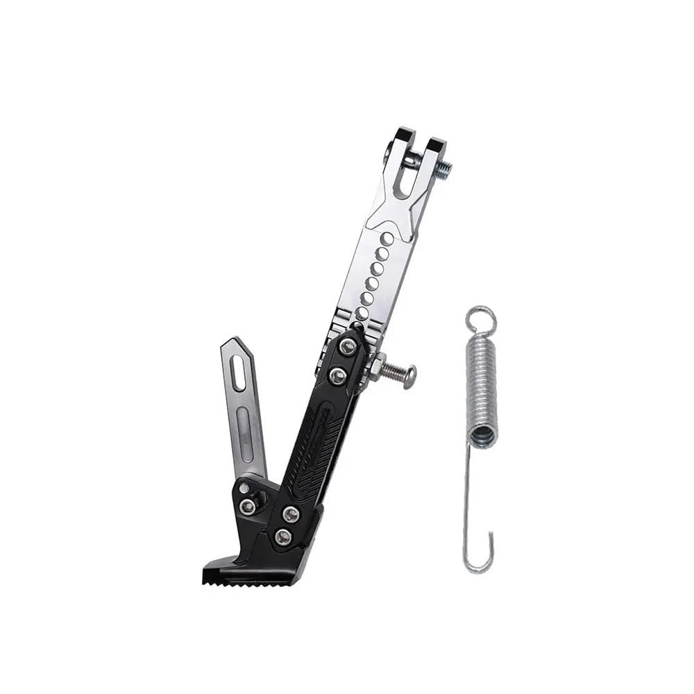 SA2VN6 Kickstand Parking Stand Motorcycle Kickstand Kick Bracket Motorbike Bicycle Adjustable Metal Foot Side Stand Supportor Parking Accessories