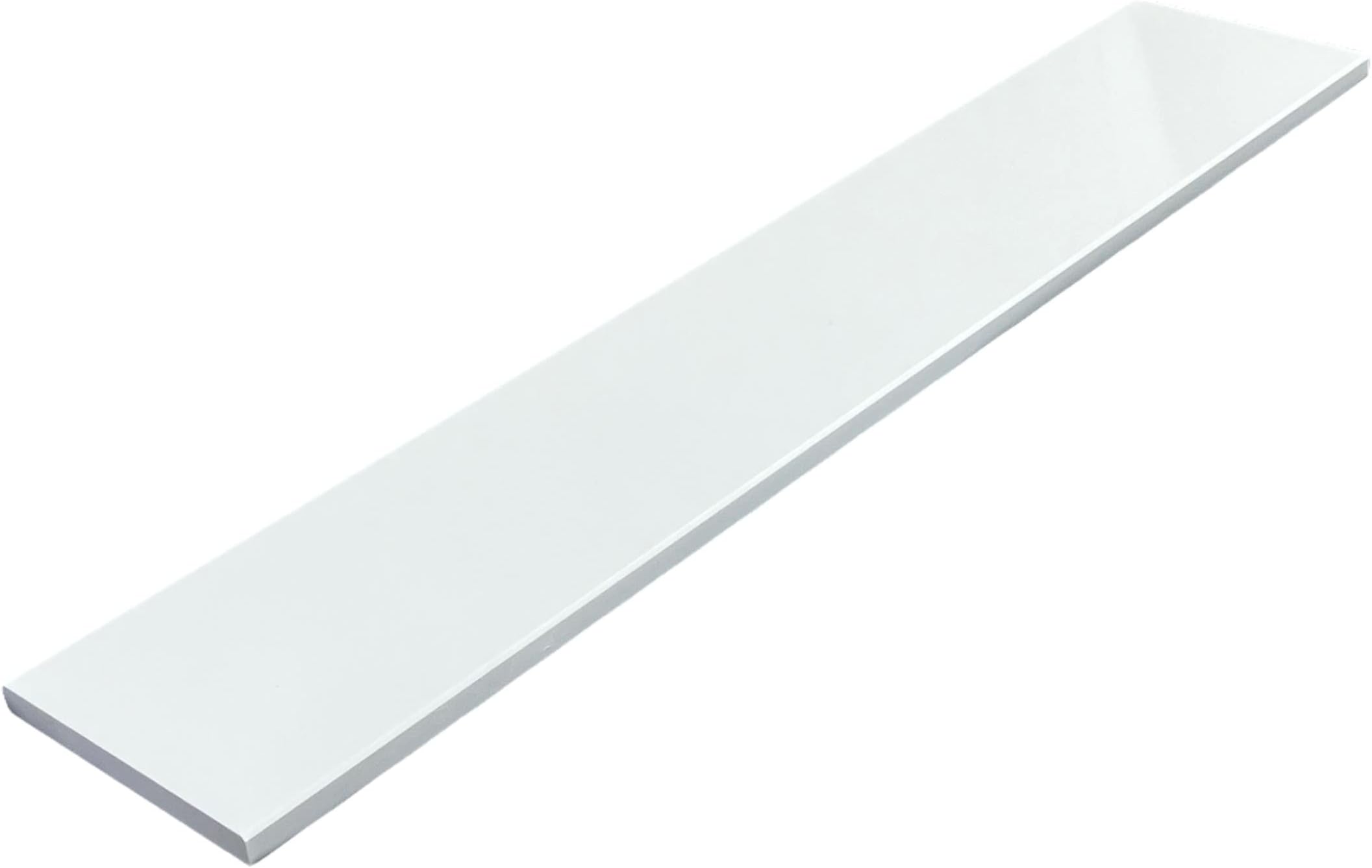 Super White Engineered Marble Threshold for Shower Curb, Bathroom Vanity Backsplash, Window Sill (5" x 36")