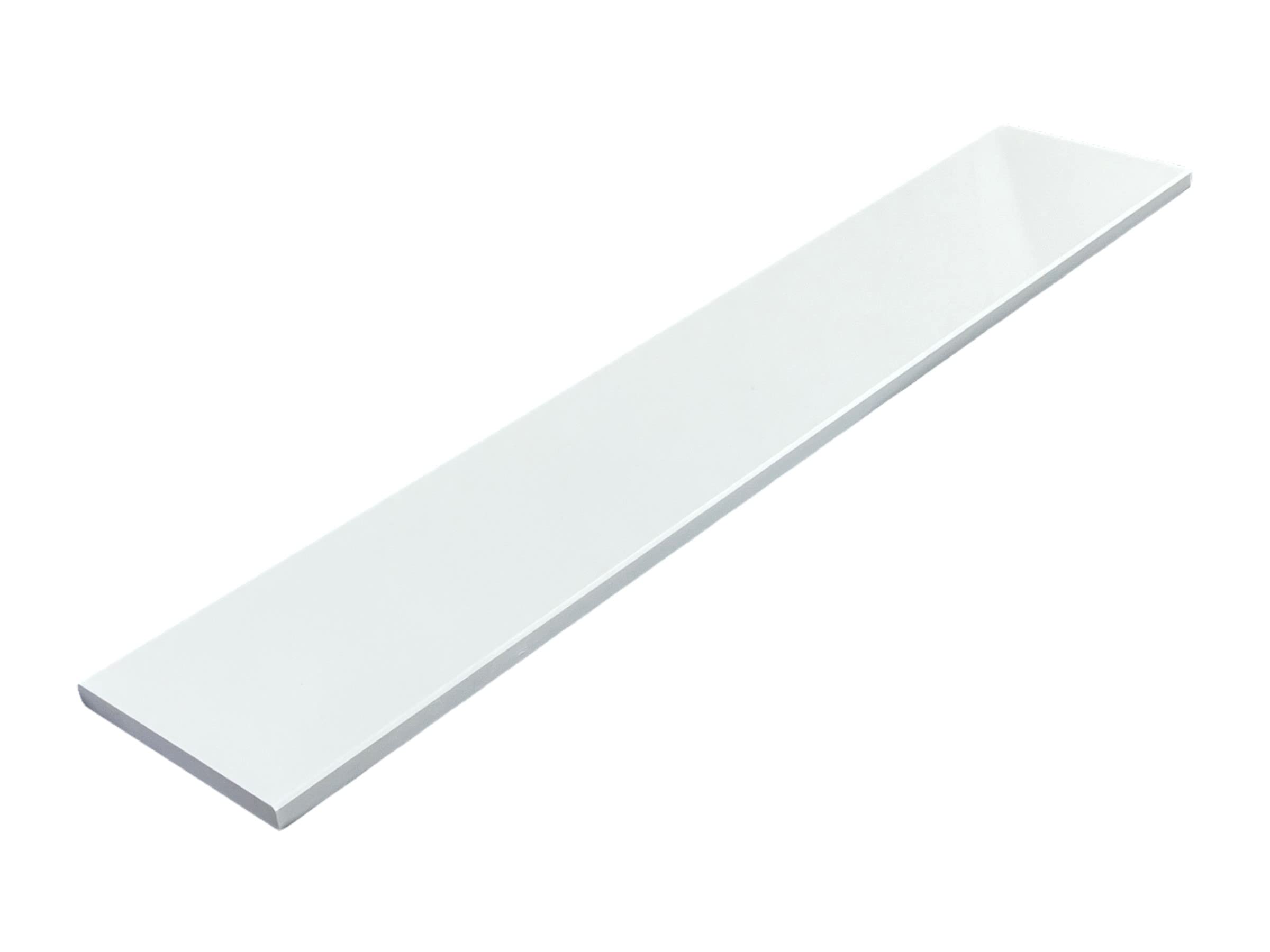 Threshold.Shop Super White Engineered Marble Threshold for Shower Curb, Bathroom Vanity Backsplash, Window Sill, Door Transitions (6" x 48")