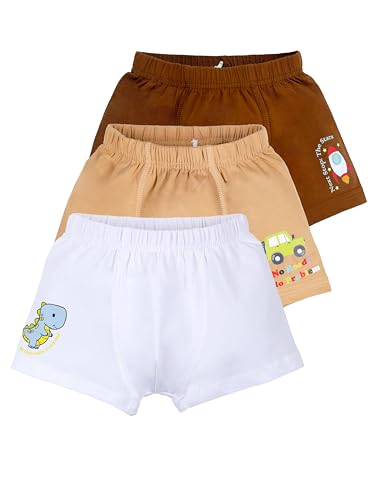 Image of KiddoPanti Boys Boxer Shorts Pack of 3 | Soft Cotton-Lycra Blend | Comfortable Fit with Bio Wash for All-Day Comfort | Kids Briefs
