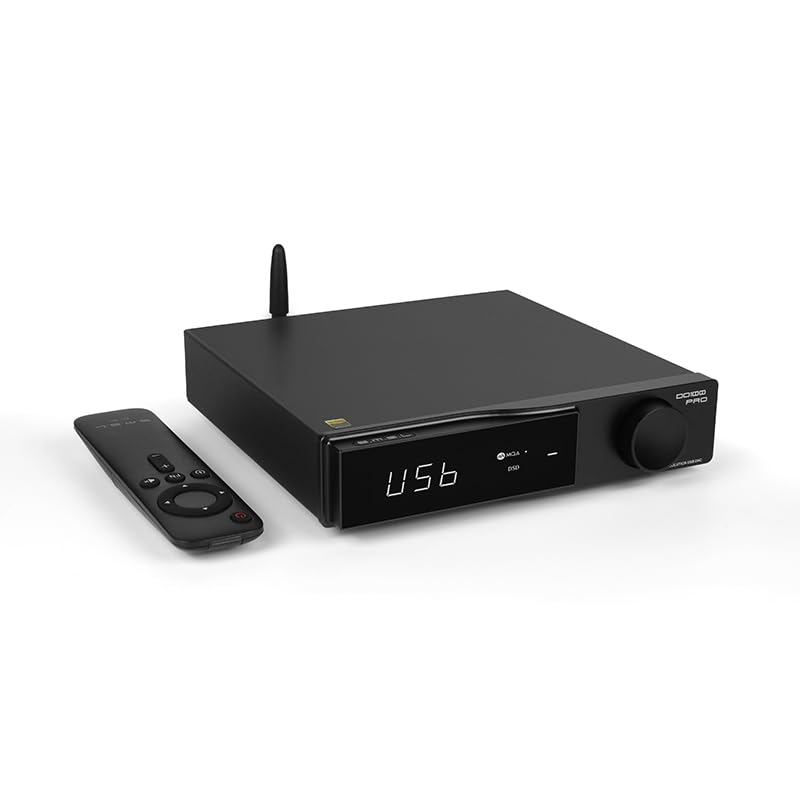 SMSL DO100PRO Digital Audio DAC, ES9039Q2M Chip, XLR/RCA Output, DSD512/PCM 768kHz, Bluetooth/USB/Optical/Coaxial Input, Black