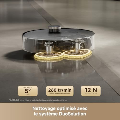 Mova Mobius 60 MopSwap Robot Vacuum Cleaner, 30,000 Pa, Excess 8 cm, Navigation FlexScope, PTC Heating 100 °C for Washboard, Efficient and Intelligent Cleaning