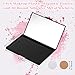 2 Pcs Makeup Plastic Magnetic Palette Magnetic Eyeshadow Empty Cream Blush Palette with Mirror and 30 Round Adhesive Metal Stickers for Eyeshadow Lipstick Blush Powder Foundation, Black