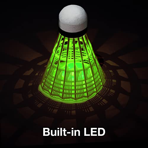 Xcello Global Sports Outdoor Backyard Badminton Game Set With Led Shuttlecocks - Includes 2 Orange Rackets, 4 Green Rackets, 4 Neon Yellow Shuttlecocks, 4 Led Shuttlecocks, And Carry Bag #TOP3