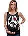 TeeStars - Pregnant Skeleton Baby Girl Xray Maternity Tank Top Tunic X-Large Black