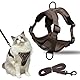 Katzengeschirr mit Leine Ausbruchsicher, Katzengeschirr mit Leine Set, Verstellbar Katze Brustgeschirr mit Reflektierend Streifen & Atmungsaktiv Netzgewebe, für Katzen Kätzchen Welpen (M)
