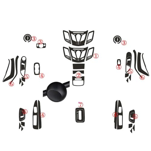 Autocollant en fiber de carbone 5D noir pour rafraîchir le style de votre Ford Fiesta