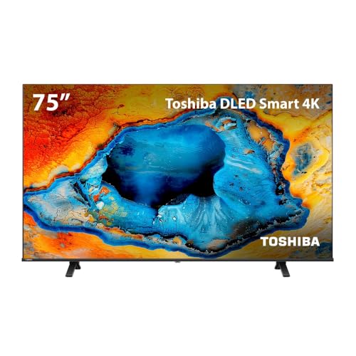 Smart TV DLED 75' 4K Toshiba 75C350NS VIDAA 4 HDMI 2 USB Wi-Fi - TB033M