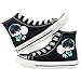 Jiaju BTS High-Top-Canvas-Schuhe, Kpop niedliche Cartoon-Charakter Casual Paarschuhe, Unisex-Schnürentrainer Knöchelstiefel, for HEER Armee (Color : Black, Size : 5 UK)