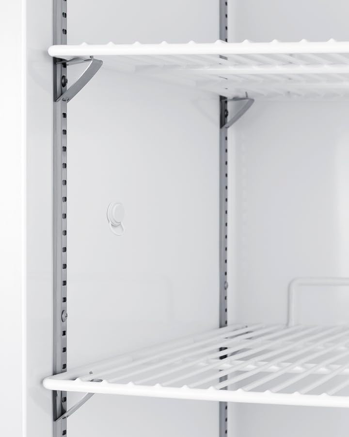 Summit 18 cu.ft. Freezer, 30” Wide, Upright, Manual Defrost, Commercial, White - AFM19WLHD (Left Handed Door Swing)