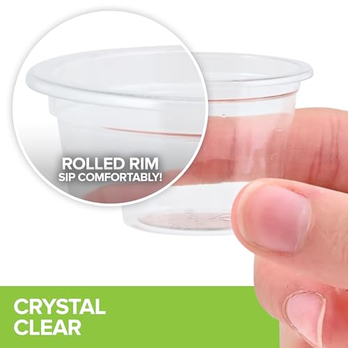 Stock Your Home 100 Pcs Clear Commercially Compostable Shot Glasses 1 Oz, Plant Based Eco Disposable Shot Cups For Jello thumb #4