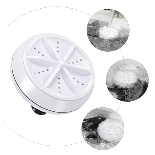 Portable Mini Washing Machine USB Powered Turbine Washer for Travel Dorm Apartment with High-frequency Vibration Stain Removal and Gentle Cleaning of Underwear and Small Clothing