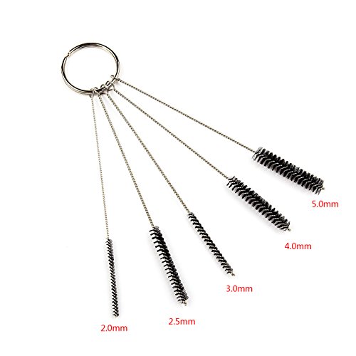 CBTONE Airbrush Cleaning Kit - Spray Gun Wash Cleaning Tool Kit Included Needle Nozzle Brush Glass Cleaning Pot with Holder - Thumbnail 5