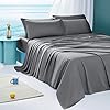 LBRO2M 100% Bamboo Bed Sheet Cooling,Queen Size 6 Piece Set,16 Inches Deep Pocket,Bedding Super Soft Silky Smooth…