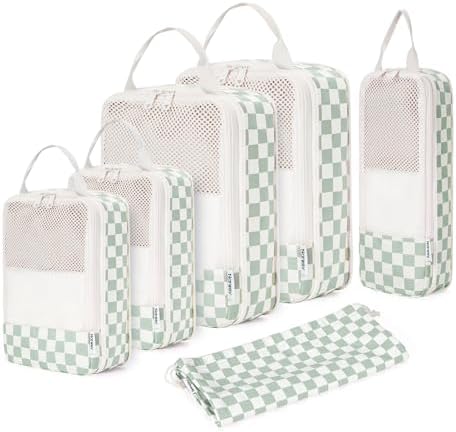 Narwey 6 Set/5 Set Compression Packing Cubes for Travel Kids Wome...