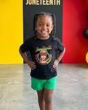Sianelle Toddler Juneteenth T-Shirts for Boys Girls Freedom 1865 Shirt Short Sleeve Cotton 2T-8T