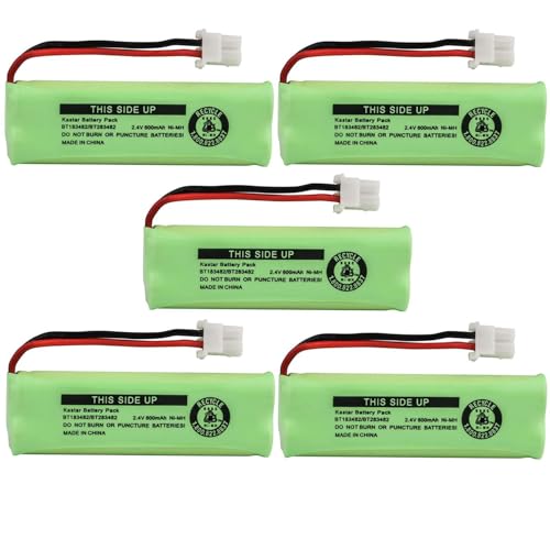Kastar 5Pack BT183482 / BT283482 Cordless Phone Battery Ni-MH 2.4V 600 mAh Replacement for Vtech LS6475-3 Vtech DS6401 DS6421 DS6422 DS6472 LS6405 LS6425 LS6426 LS6476 Vtech 89-1348-01-00 DECT Handset