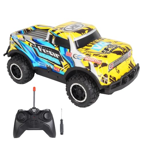 Coche teledirigido - Coche todoterreno de alta velocidad | Coche teledirigido todoterreno de alta velocidad 1:24 con luces, Coche de cascada a distancia recargable para, Navidad, 17 x