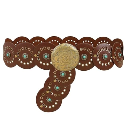 TOFBS Cinturón para Mujer Moda Vintage Cinturón de Cintura Turquesa Occidental Cinturón Diseño Hueco Cuero PU Ajustable Cintura Estilo Vaquero Cinturón(Marrón) | Ya disponible en tu tienda friki favorita! En mundofriki.es! TOFBS Cinturón para Mujer Moda Vintage Cinturón de Cintura Turquesa Occidental Cinturón Diseño Hueco Cuero PU Ajustable Cintura Estilo Vaquero Cinturón(Marrón) | Ya disponible en tu tienda friki favorita! En mundofriki.es!