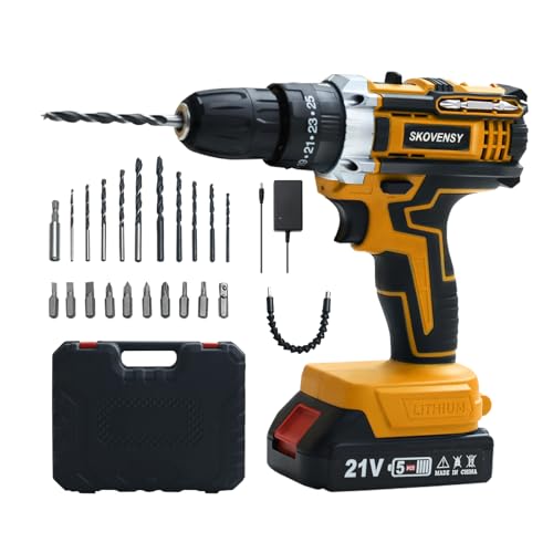 Cordless Drill Power High-Performance Large-Capacity Lithium Battery x 1,25+3 Adjustable