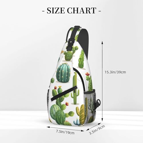 Morral cruzado ligero con diseño cactus unisex miniatura 3
