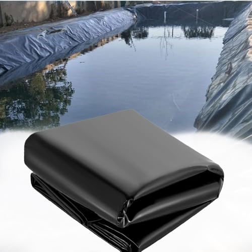 Lámina impermeable para estanque de polietileno de alta densidad para estanques de peces, fuentes de jardín, cascadas y características de agua, cubierta resistente para estanques (8,5 x 7,5 m)