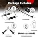 Goplus Cable Machine Attachment Set, 4PCS/ 5PCS LAT Pulldown Attachments w/V-Shaped Press Down Handle, Tricep Rope, Double D Handle, Weight Machine Accessories for Home Gym (5PCS-add a Straight Bar)