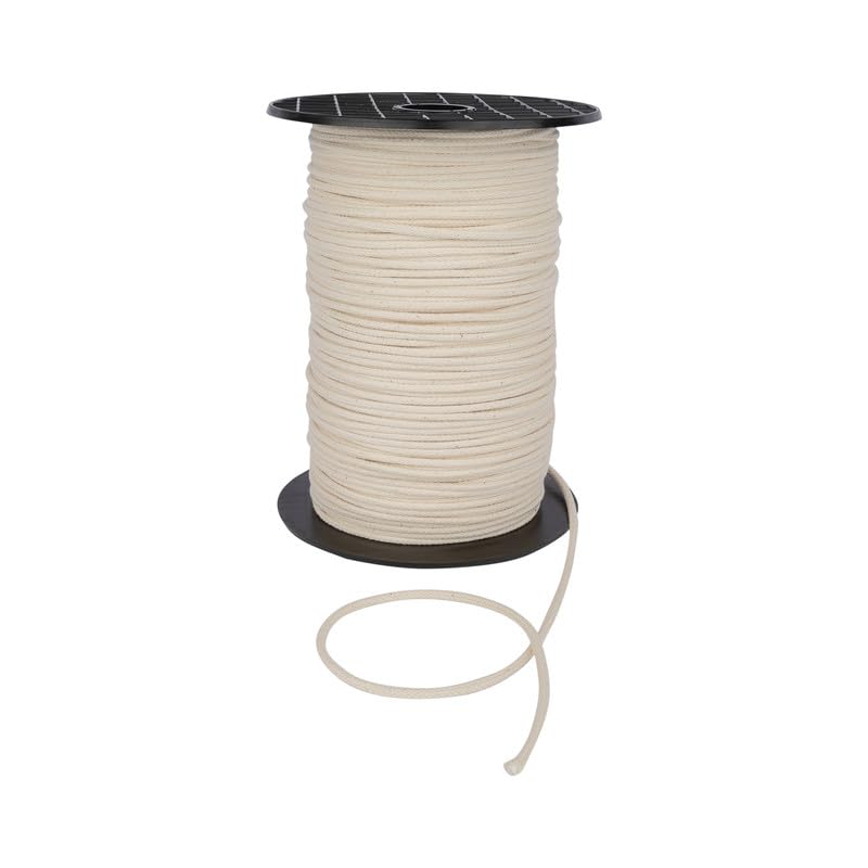 Natural Piping Cord for Sewing, Cushions, Upholstery - Cushion 3mm, Seam Binding, Edging Trim, Sewing (Natural, 200m) (PIPCRD_3mm_N_200m)